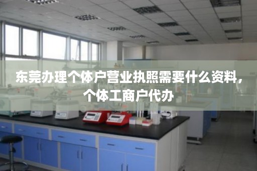 东莞办理个体户营业执照需要什么资料，个体工商户代办