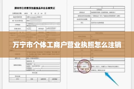 万宁市个体工商户营业执照怎么注销