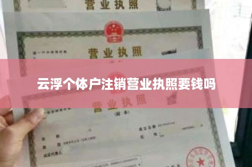 云浮个体户注销营业执照要钱吗