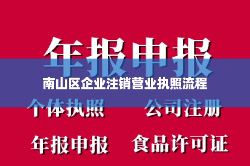 南山区企业注销营业执照流程