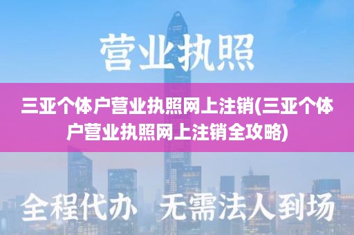 三亚个体户营业执照网上注销(三亚个体户营业执照网上注销全攻略)