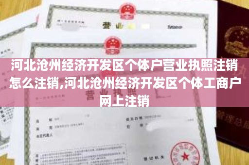 河北沧州经济开发区个体户营业执照注销怎么注销,河北沧州经济开发区个体工商户网上注销