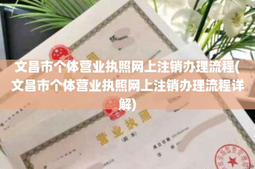 文昌市个体营业执照网上注销办理流程(文昌市个体营业执照网上注销办理流程详解)