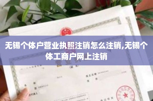 无锡个体户营业执照注销怎么注销,无锡个体工商户网上注销