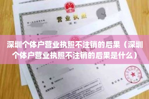 深圳个体户营业执照不注销的后果（深圳个体户营业执照不注销的后果是什么）