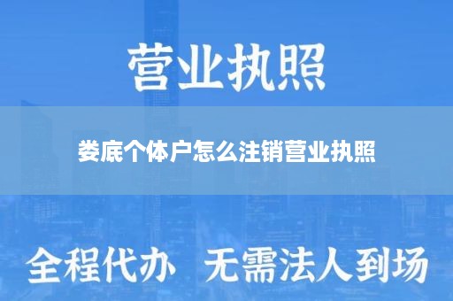 娄底个体户怎么注销营业执照