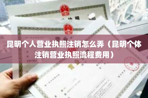 昆明个人营业执照注销怎么弄（昆明个体注销营业执照流程费用）