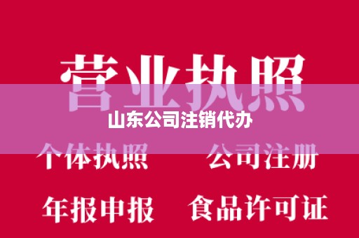 山东公司注销代办