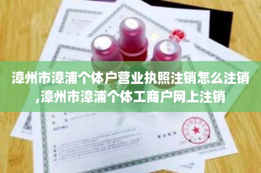 漳州市漳浦个体户营业执照注销怎么注销,漳州市漳浦个体工商户网上注销