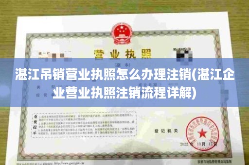 湛江吊销营业执照怎么办理注销(湛江企业营业执照注销流程详解)