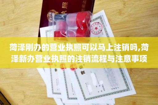 菏泽刚办的营业执照可以马上注销吗,菏泽新办营业执照的注销流程与注意事项