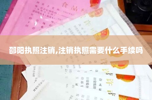 邵阳执照注销,注销执照需要什么手续吗