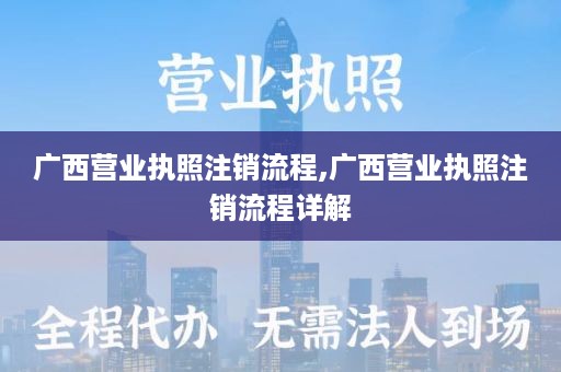 广西营业执照注销流程,广西营业执照注销流程详解