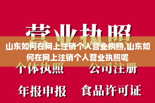 山东如何在网上注销个人营业执照,山东如何在网上注销个人营业执照呢