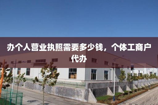 办个人营业执照需要多少钱，个体工商户代办