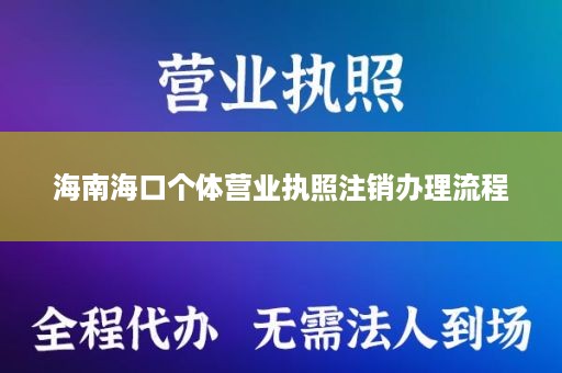 海南海口个体营业执照注销办理流程