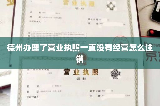 德州办理了营业执照一直没有经营怎么注销