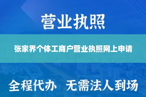 张家界个体工商户营业执照网上申请