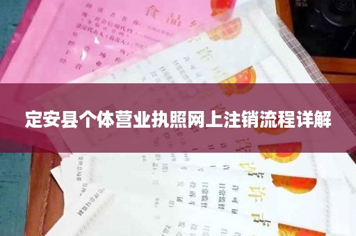 定安县个体营业执照网上注销流程详解