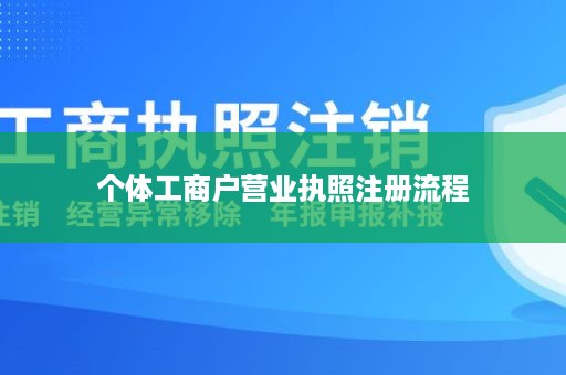 个体工商户营业执照注册流程