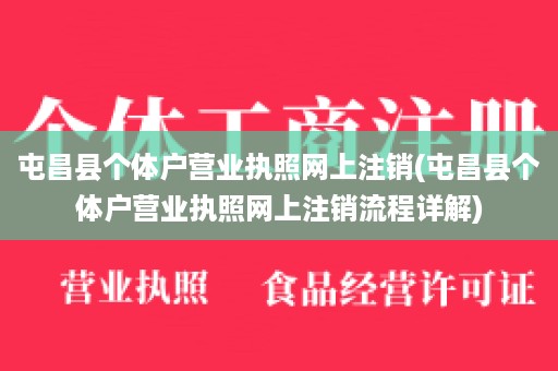 屯昌县个体户营业执照网上注销(屯昌县个体户营业执照网上注销流程详解)