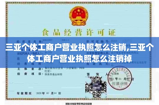 三亚个体工商户营业执照怎么注销,三亚个体工商户营业执照怎么注销掉