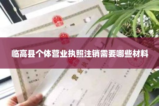 临高县个体营业执照注销需要哪些材料