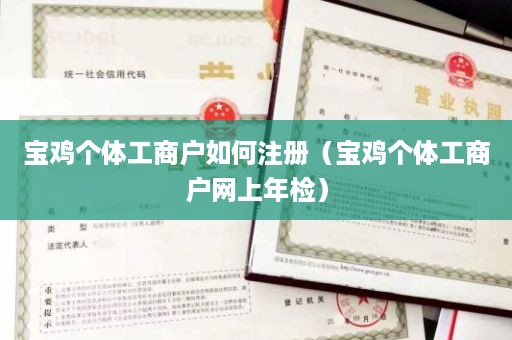宝鸡个体工商户如何注册（宝鸡个体工商户网上年检）