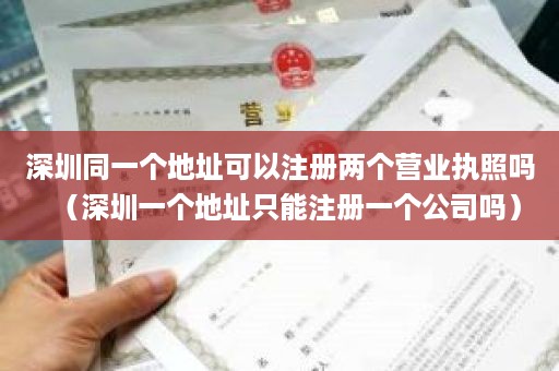深圳同一个地址可以注册两个营业执照吗（深圳一个地址只能注册一个公司吗）