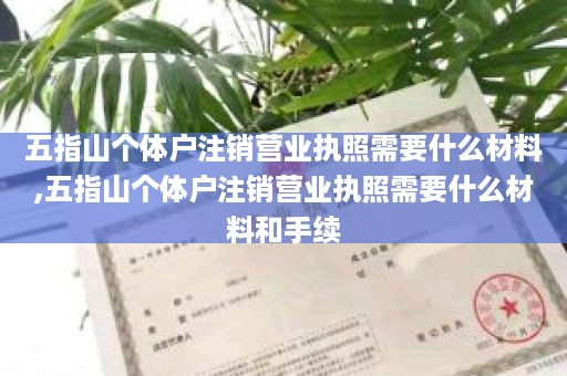 五指山个体户注销营业执照需要什么材料,五指山个体户注销营业执照需要什么材料和手续