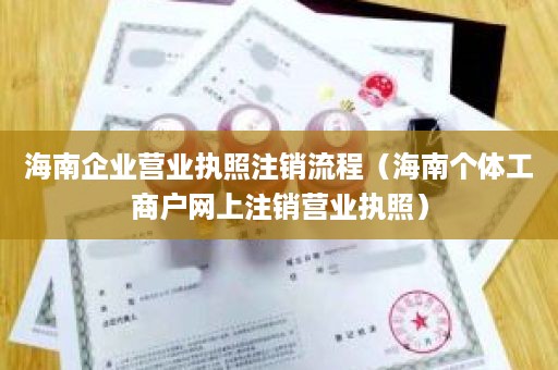海南企业营业执照注销流程（海南个体工商户网上注销营业执照）