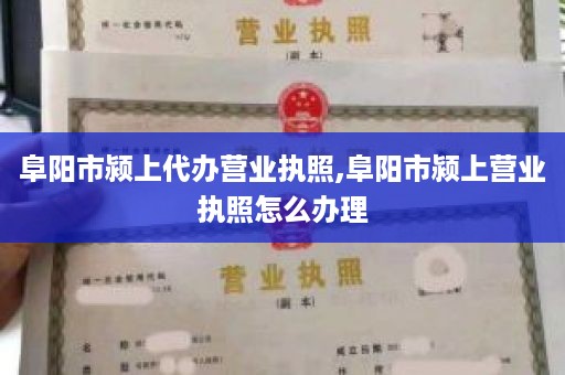 阜阳市颍上代办营业执照,阜阳市颍上营业执照怎么办理