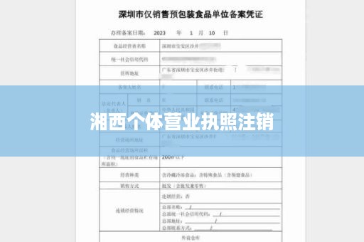 湘西个体营业执照注销