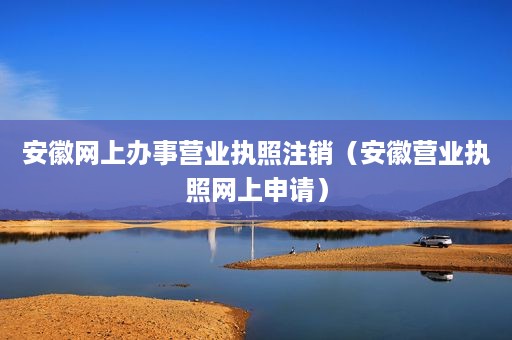 安徽网上办事营业执照注销（安徽营业执照网上申请）
