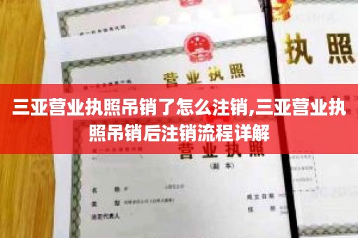 三亚营业执照吊销了怎么注销,三亚营业执照吊销后注销流程详解