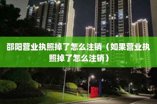 邵阳营业执照掉了怎么注销（如果营业执照掉了怎么注销）