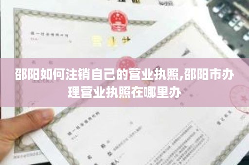邵阳如何注销自己的营业执照,邵阳市办理营业执照在哪里办