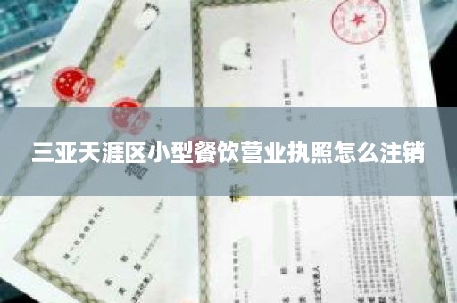 三亚天涯区小型餐饮营业执照怎么注销