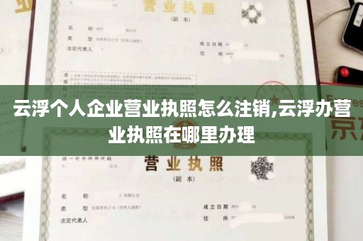 云浮个人企业营业执照怎么注销,云浮办营业执照在哪里办理