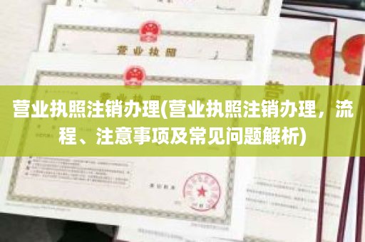 营业执照注销办理(营业执照注销办理，流程、注意事项及常见问题解析)