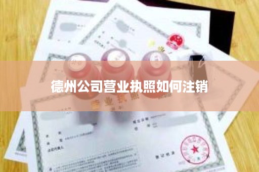 德州公司营业执照如何注销