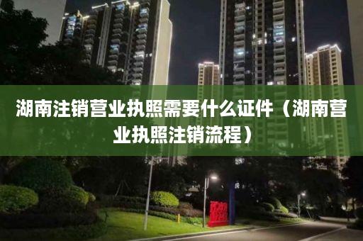 湖南注销营业执照需要什么证件（湖南营业执照注销流程）