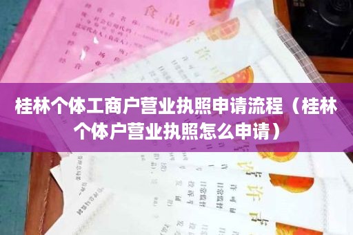 桂林个体工商户营业执照申请流程（桂林个体户营业执照怎么申请）