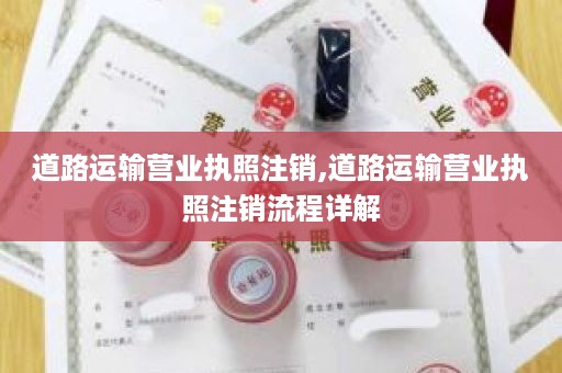 道路运输营业执照注销,道路运输营业执照注销流程详解