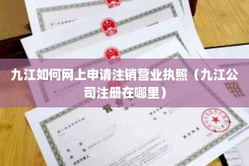 九江如何网上申请注销营业执照（九江公司注册在哪里）