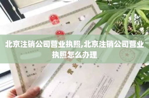 北京注销公司营业执照,北京注销公司营业执照怎么办理
