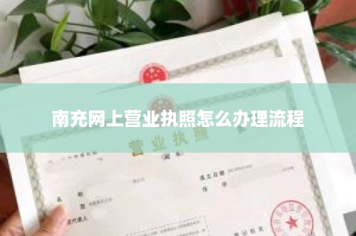 南充网上营业执照怎么办理流程