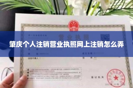 肇庆个人注销营业执照网上注销怎么弄