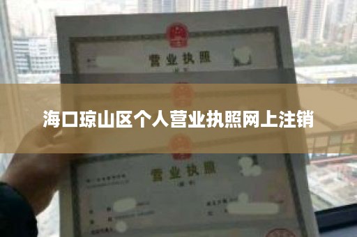 海口琼山区个人营业执照网上注销