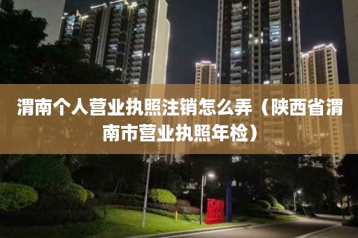 渭南个人营业执照注销怎么弄（陕西省渭南市营业执照年检）